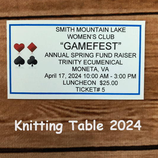 Game Fest 2024 Knitting Table