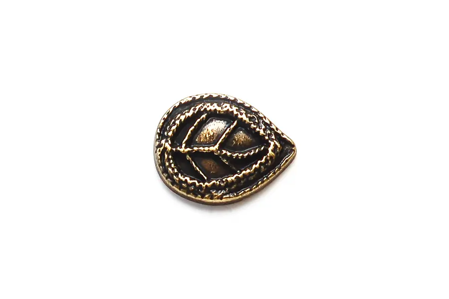 Buttons Antique Brass Leaf