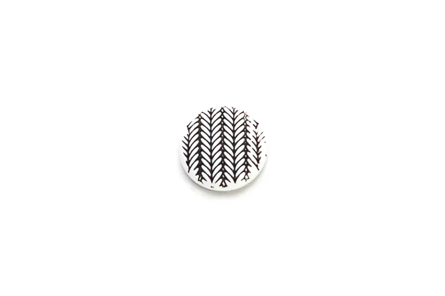 Buttons Plastic White Stockinette