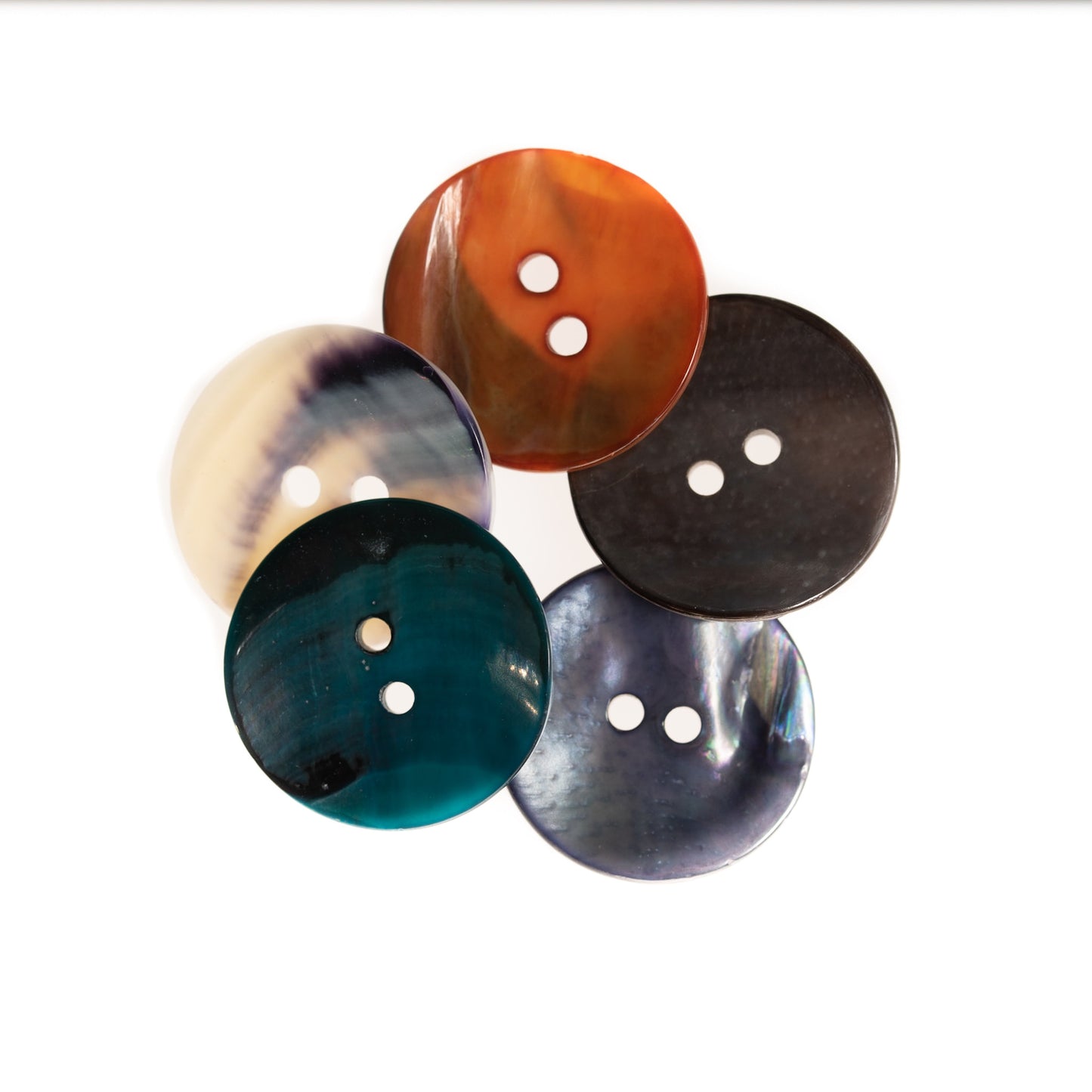 Buttons, Etc. Mother of Pearl Shell Round