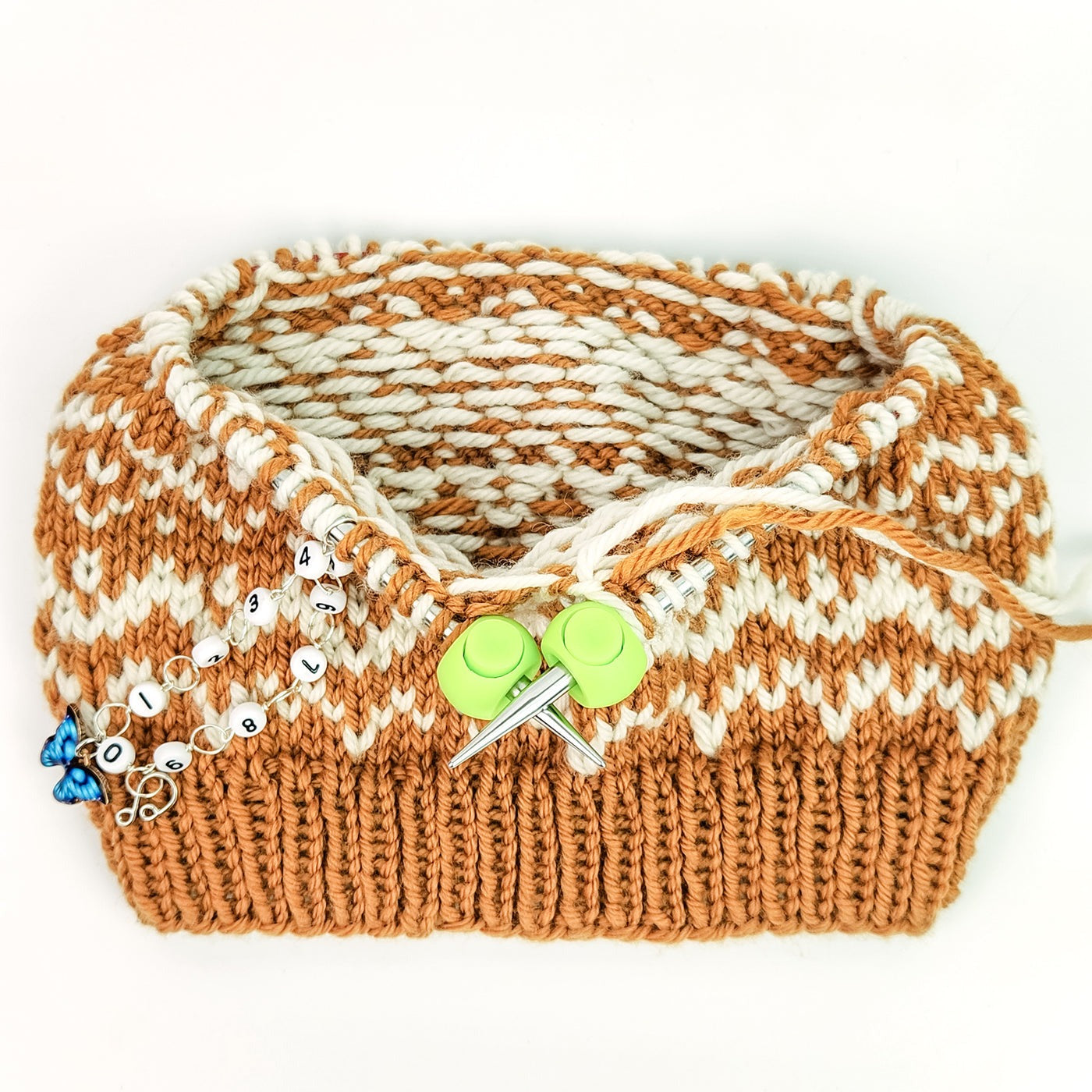 Twice Sheared Sheep Cable Locks - Circular Needle Cord Stops