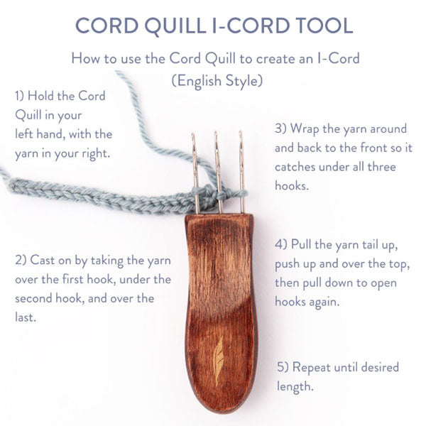 Twice Sheared Sheep Cord Quill I-cord Tool