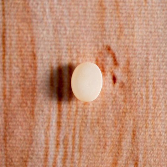 Beige Oval Button