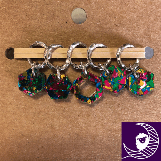 TMH Hexagon Stitch Markers (Closed Ring)
