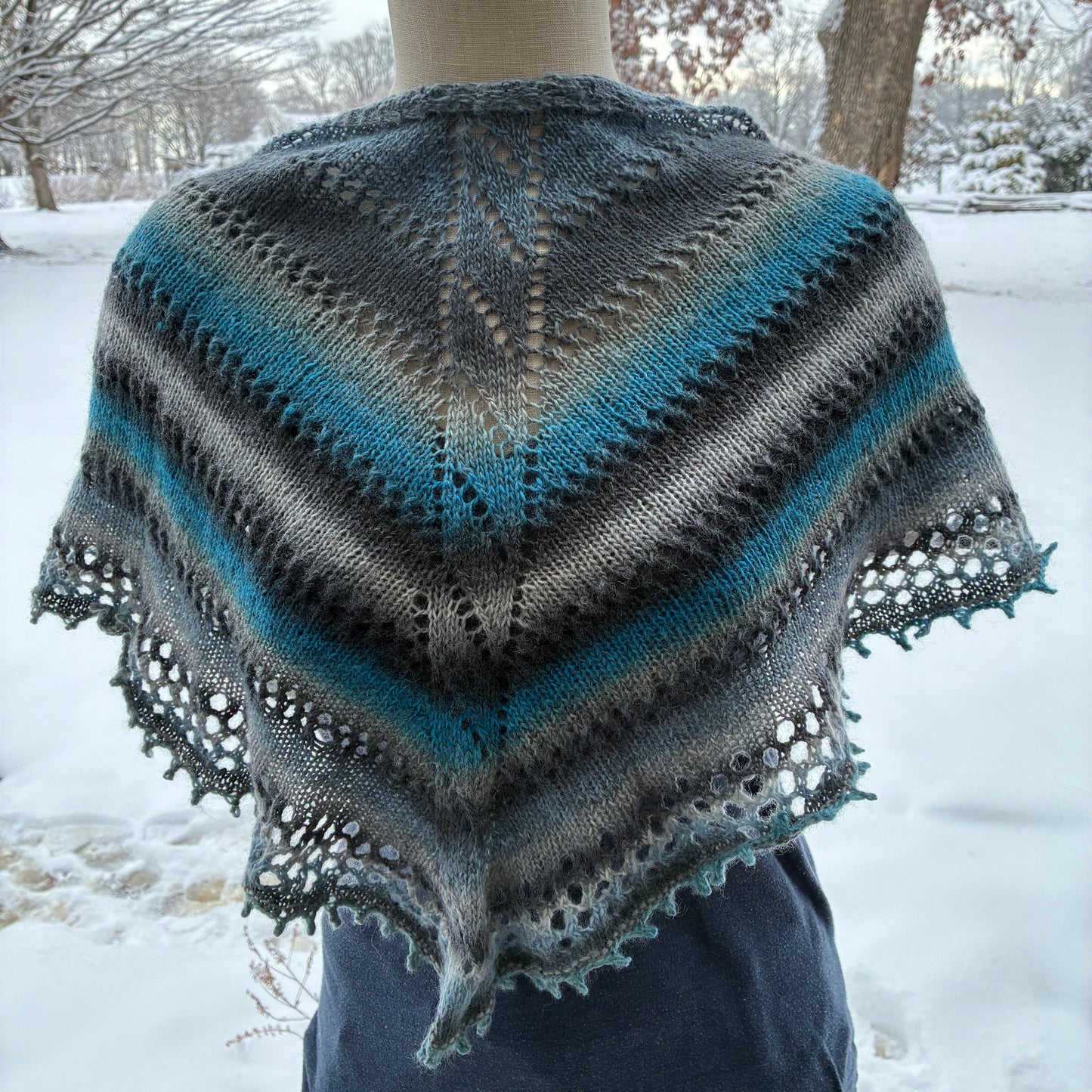 Sample - Blue Gray Shawlette