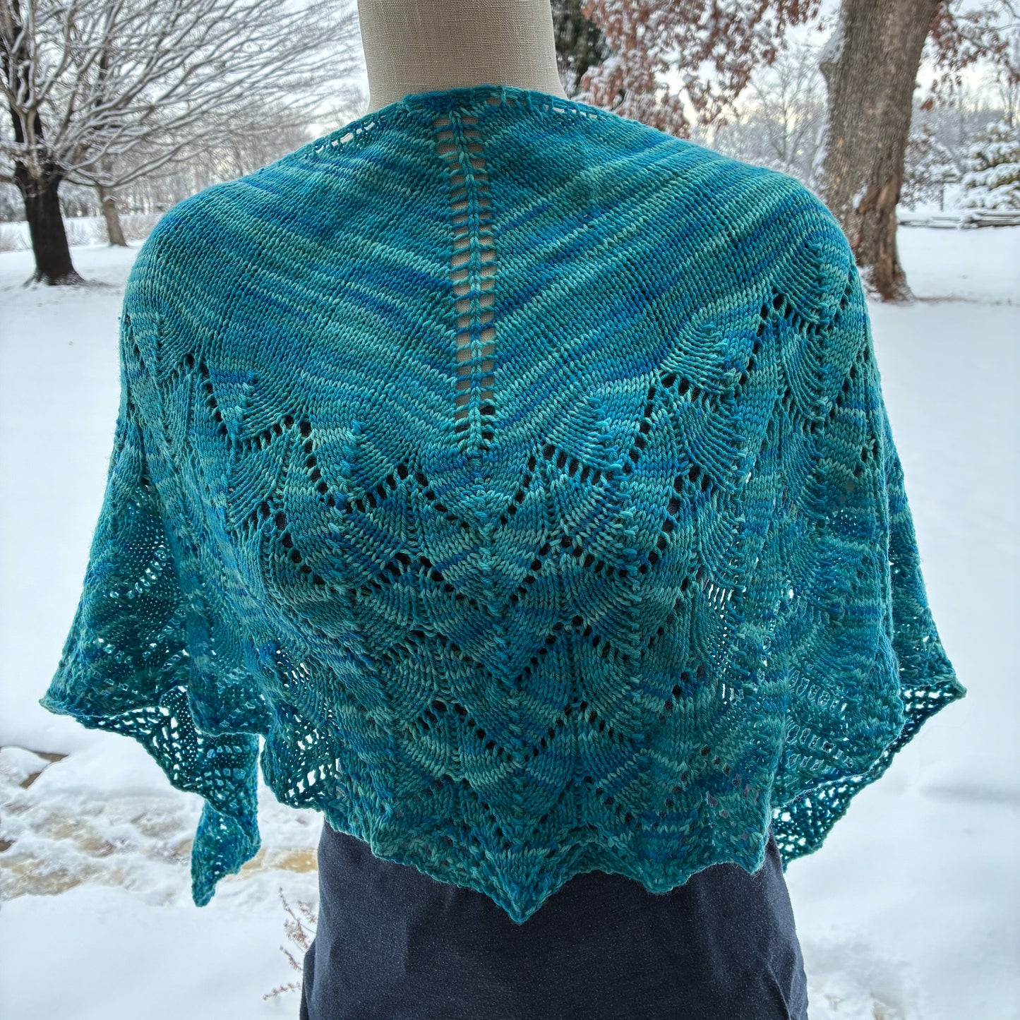 Sample - Blue Green Shawl