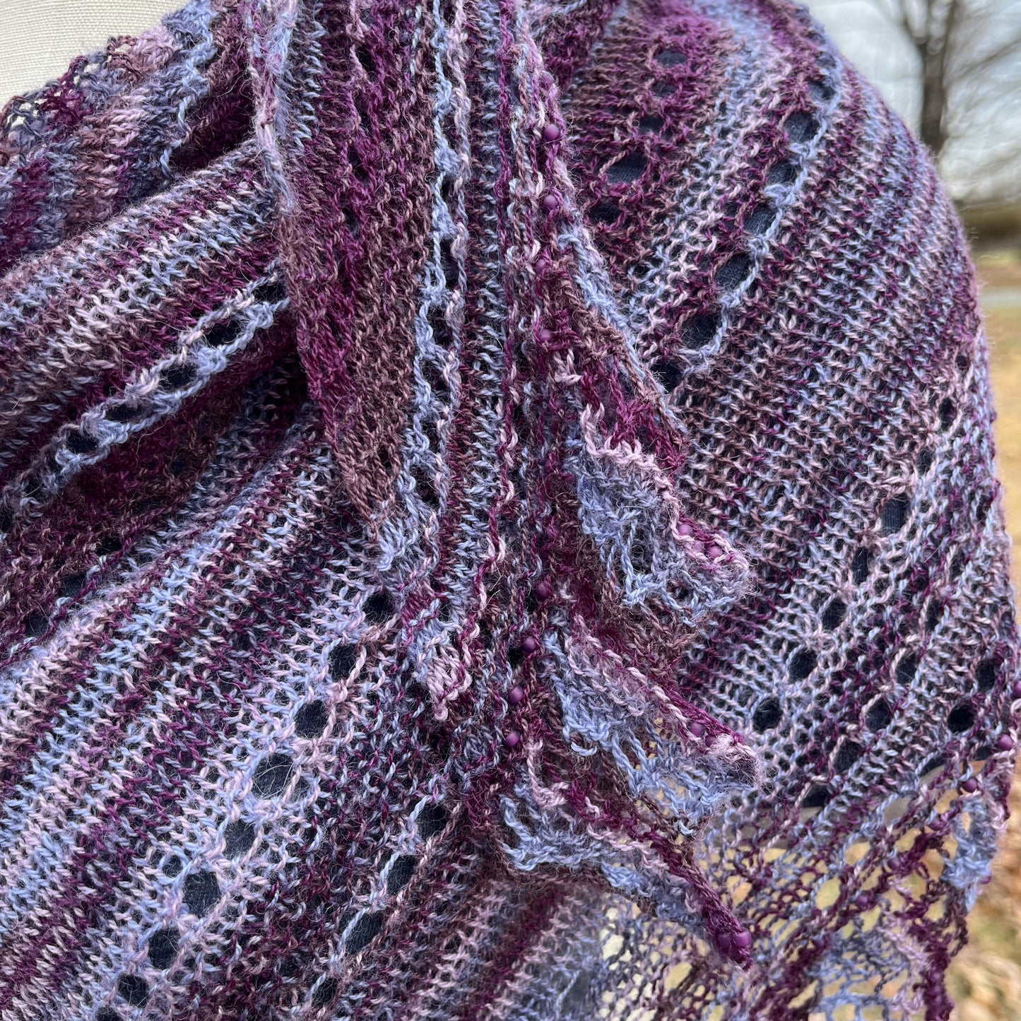 Sample - Purple Lace Shawl