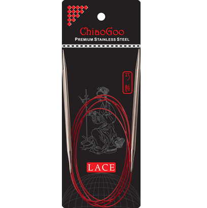 ChiaoGoo Red Lace Fixed Circular 60”