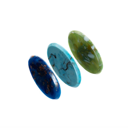 Art Glass Oval Button