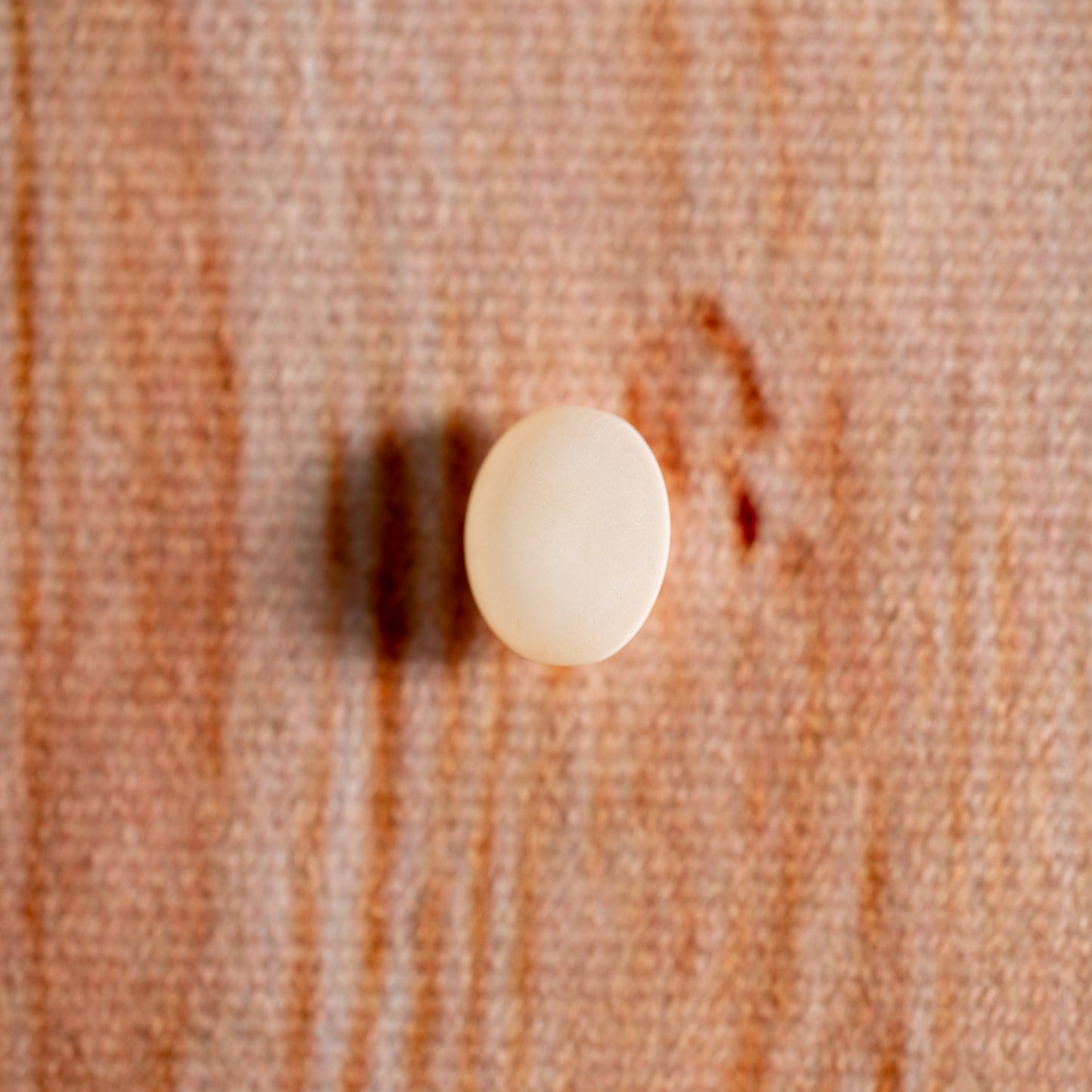 Beige Oval Button