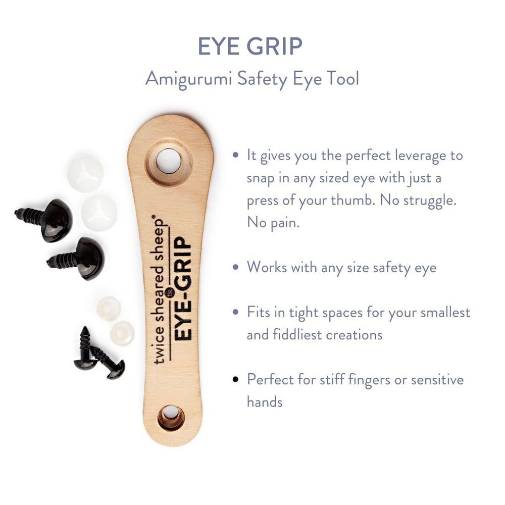 Twice Sheared Sheep Eye Grip Amigurumi Safety Eye Tool