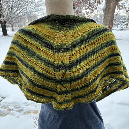 Sample - Green Camo-like Shawlette