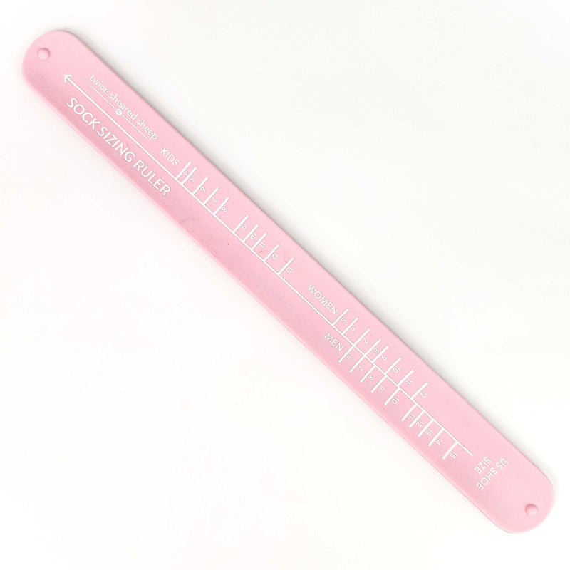 Twice Sheared Sheep Sock Sizing Ruler
