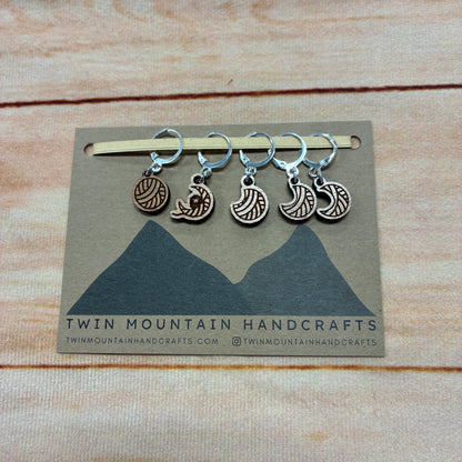 Moon Phase Progress Keepers (Open Ring)