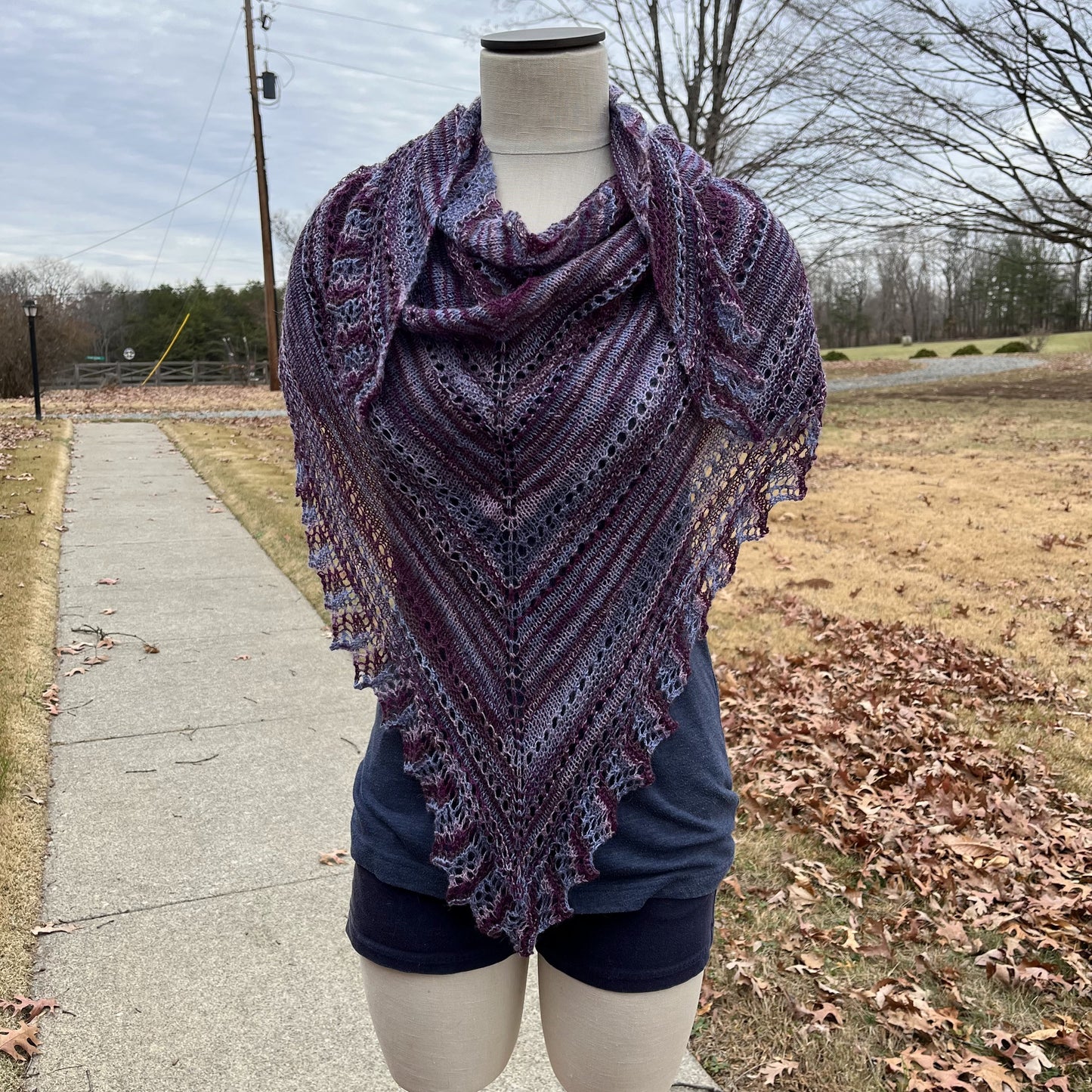 Sample - Purple Lace Shawl