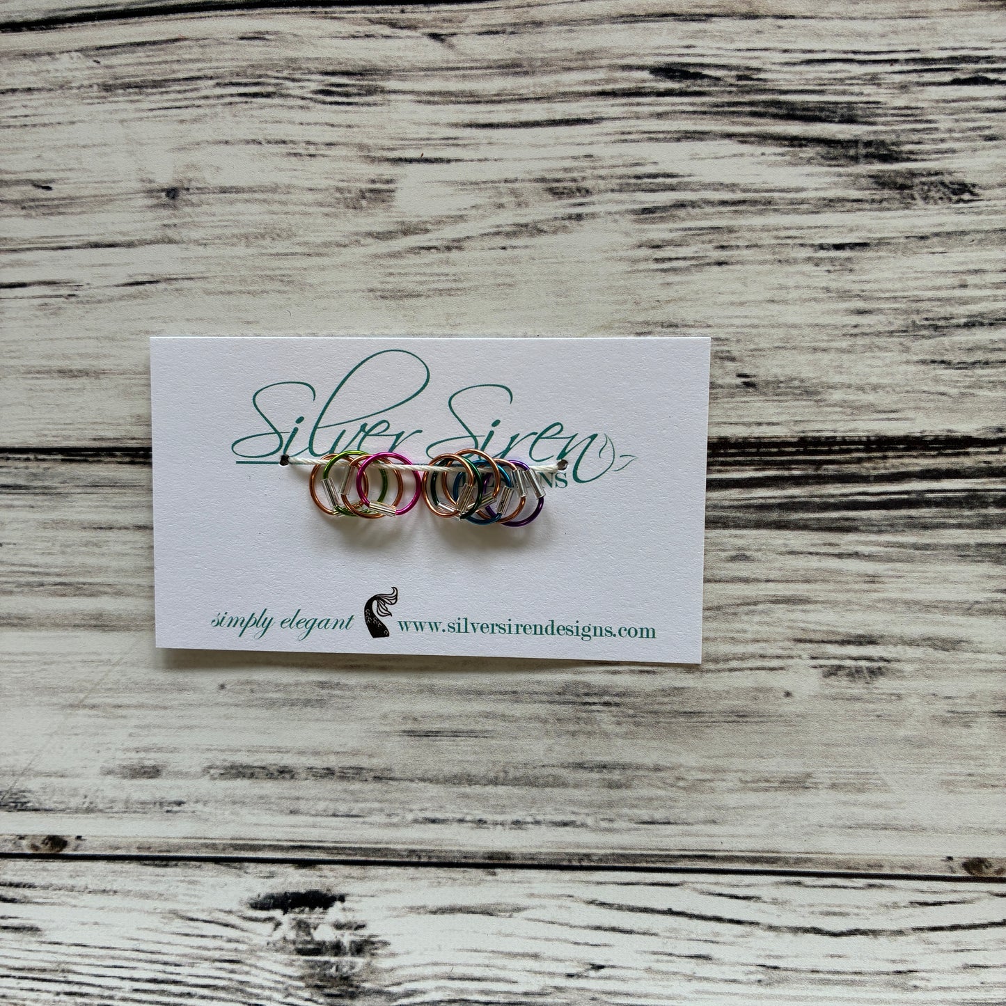 Silver Siren Round Stitch Markers
