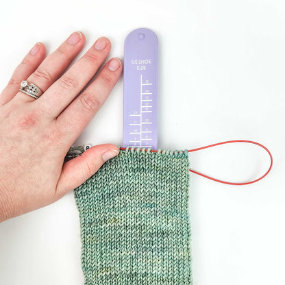 Twice Sheared Sheep Sock Sizing Ruler