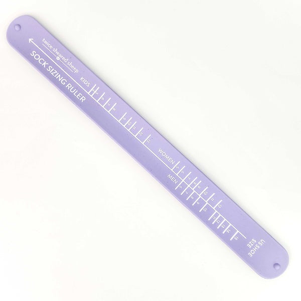 Twice Sheared Sheep Sock Sizing Ruler