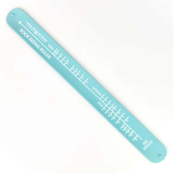 Twice Sheared Sheep Sock Sizing Ruler