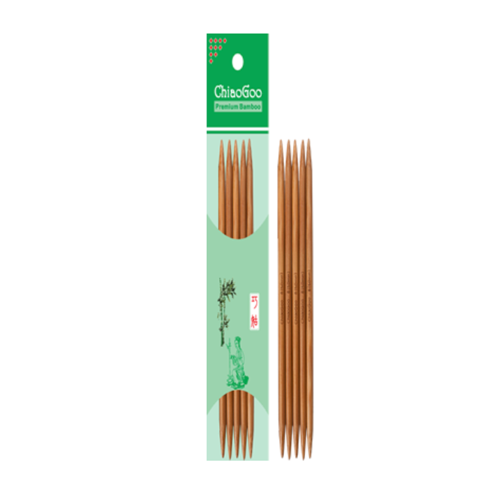 ChiaoGoo Bamboo 6” DPNs (with Patina)