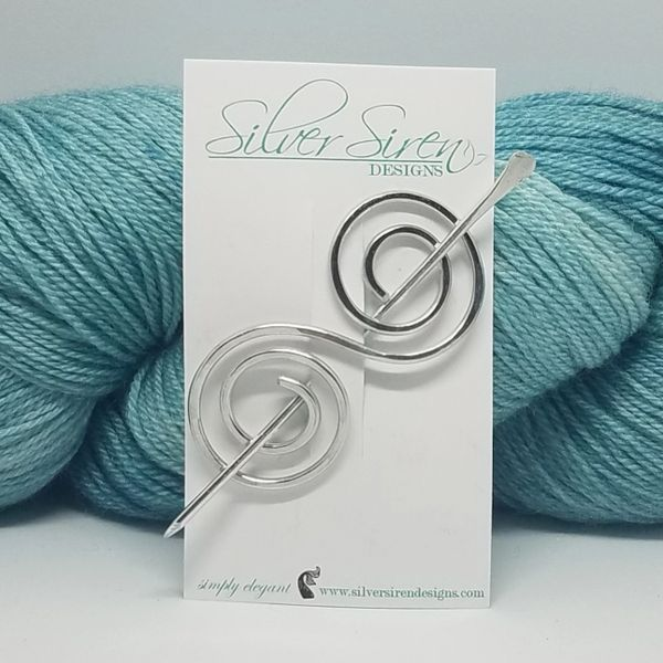Silver Siren Shawl Pins