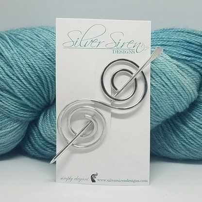 Silver Siren Shawl Pins