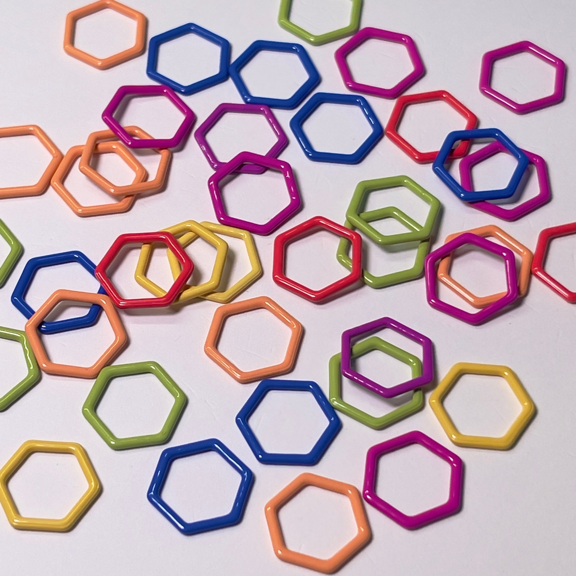 Rainbow Honeycomb Stitch Markers