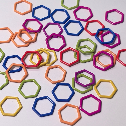Rainbow Honeycomb Stitch Markers