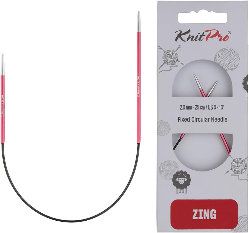 Knit Pro Zing Fixed Circular 10” Asymmetrical