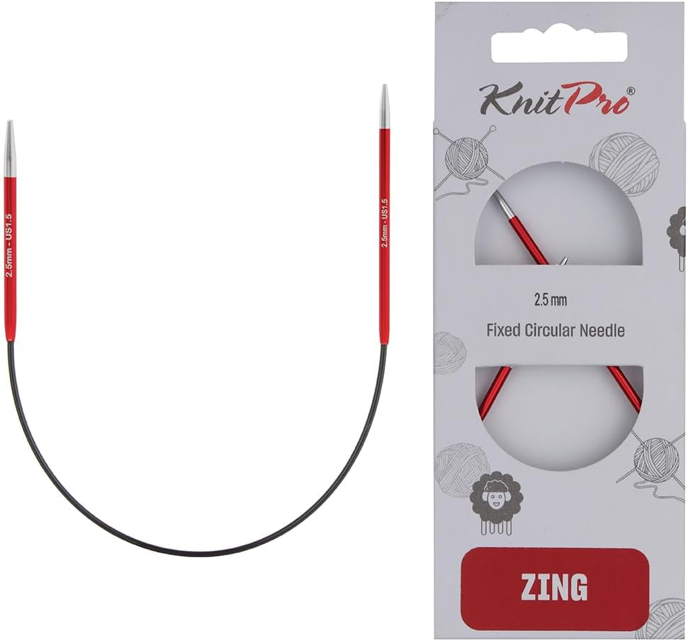Knit Pro Zing Fixed Circular 10” Asymmetrical