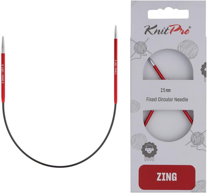 Knit Pro Zing Fixed Circular 10” Asymmetrical