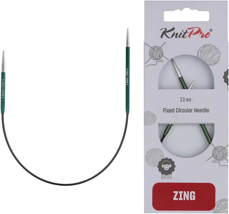 Knit Pro Zing Fixed Circular 10” Asymmetrical