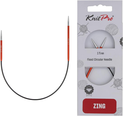 Knit Pro Zing Fixed Circular 10” Asymmetrical
