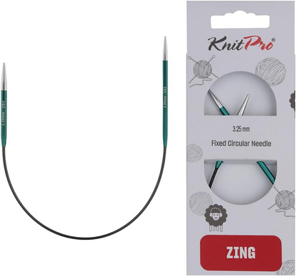Knit Pro Zing Fixed Circular 10” Asymmetrical