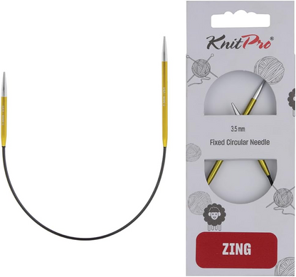 Knit Pro Zing Fixed Circular 10” Asymmetrical