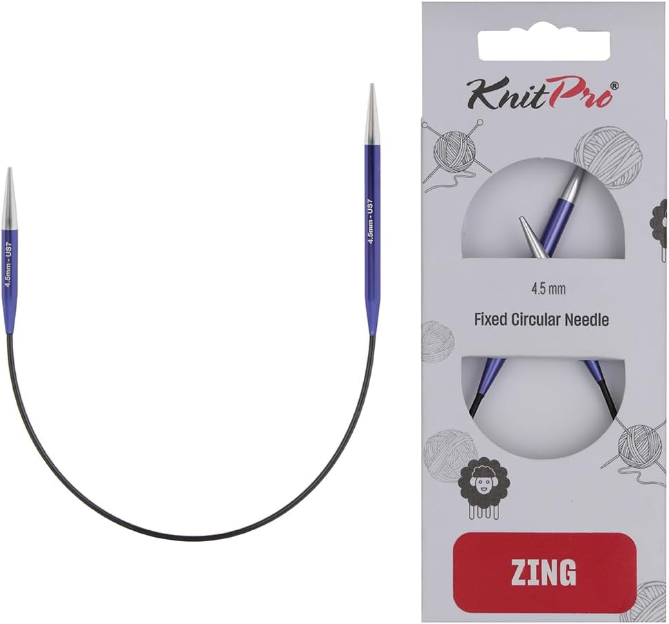 Knit Pro Zing Fixed Circular 10” Asymmetrical