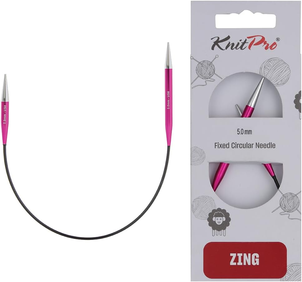 Knit Pro Zing Fixed Circular 10” Asymmetrical