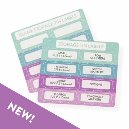 Twice Sheared Sheep Storage Tin Label Stickers