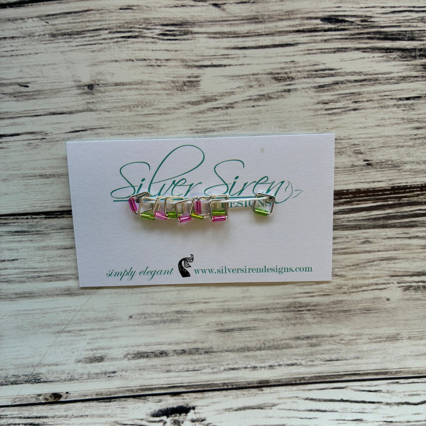 Silver Siren Square Stitch Markers
