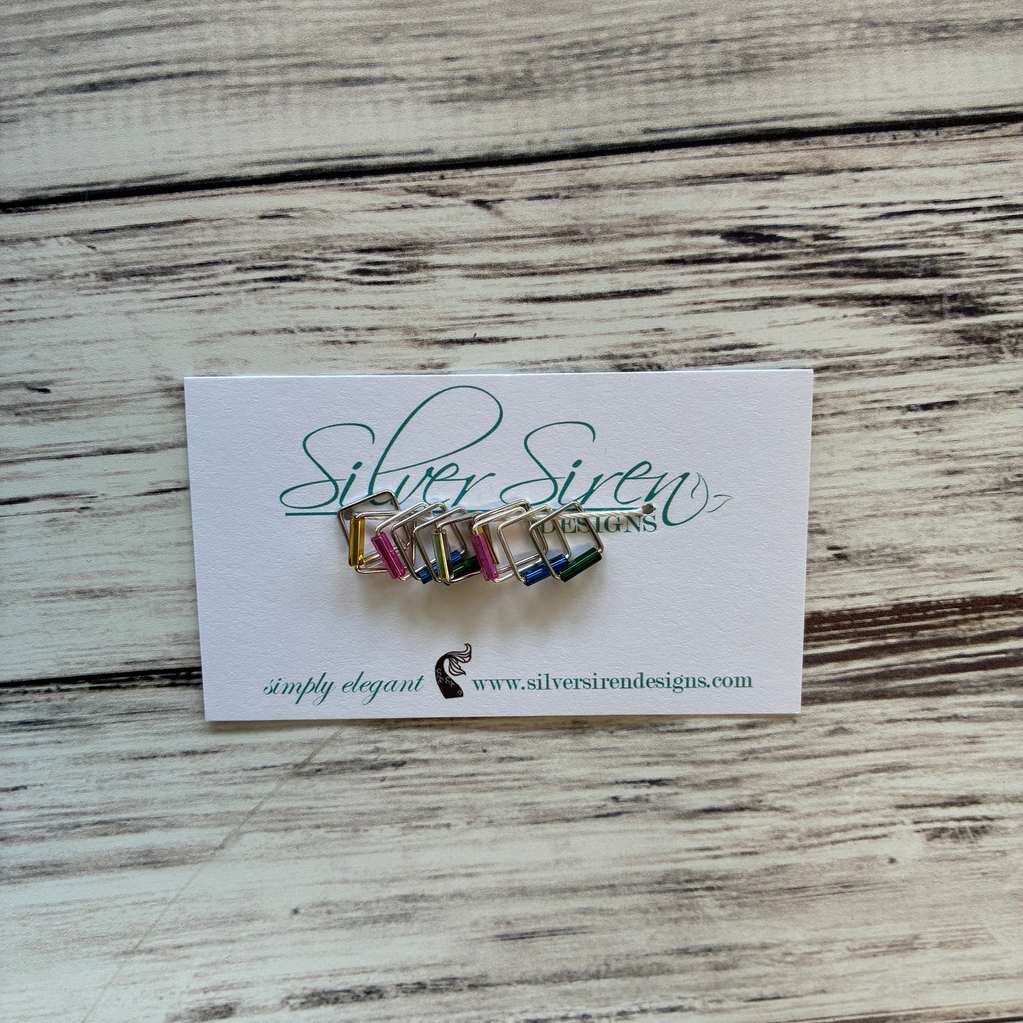 Silver Siren Square Stitch Markers