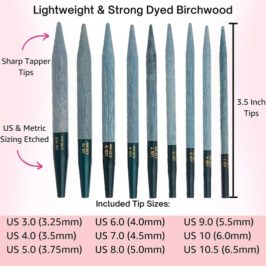 Lykke Indigo Interchangeable Needle Tips 3.5"