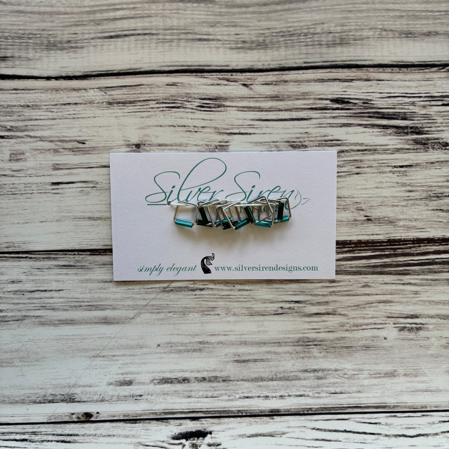 Silver Siren Square Stitch Markers